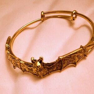 Gold Bat Bangle Bracelet